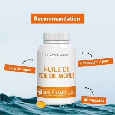 Huile de foie de morue  Oméga 3, Vitamines A et D