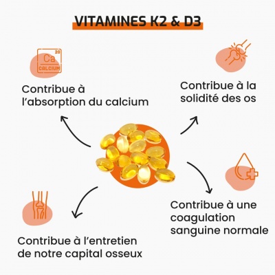 Complément alimentaire Vitamines K2 & D3