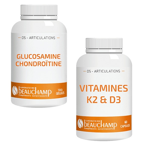 Complément alimentaire Glucosamine Chondroïtine et Vitamines K2 & D3