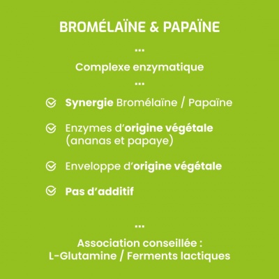 Complément alimentaire Bromélaïne & Papaïne