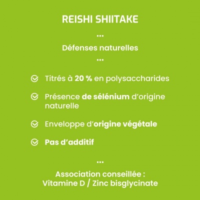 Complément alimentaire Reishi Shiitake
