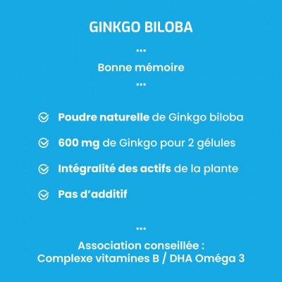 Complément alimentaire Ginkgo biloba