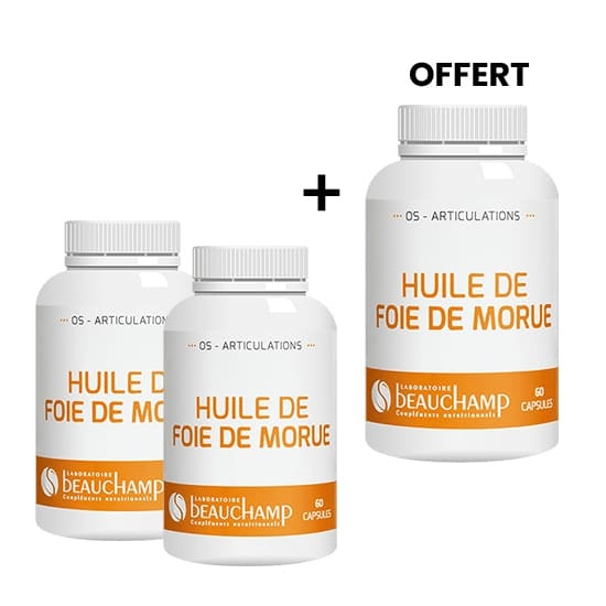 Huile de foie de morue 2 + 1 offert