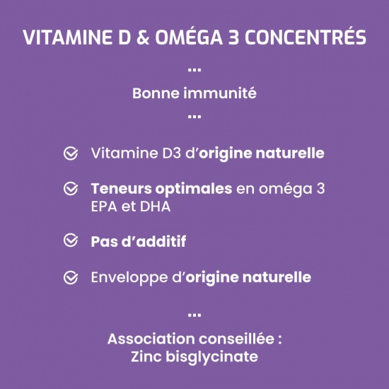 Vitamine D3 & Oméga 3 concentrés