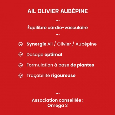 Complément alimentaire Ail Olivier Aubépine