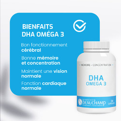 🌟 Découvrez les bienfaits des oméga-3 et du DHA ! 🌟

Les oméga-3, et en particulier le DHA, sont de précieux alliés pour votre santé ! Voici quelques raisons de les inclure dans votre routine quotidienne :

1️⃣ Soutien pour votre cœur 💖 : En association avec l'EPA, le DHA contribue aussi à une fonction cardiaque normale.

2️⃣ Boost pour votre cerveau 🧠 : Inévitablement, le DHA participe au bon fonctionnement du cerveau et joue un rôle dans la mémoire, l’apprentissage et dans les fonctions cognitives.

3️⃣ Des yeux en bonne santé 👁 : Le DHA contribue au maintien d'une vision normale. 

#BienÊtre #Oméga3 #SantéNaturelle #santé #DHA