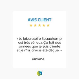 🌟 Avis client 🌟
N'hésitez pas à donner votre avis sur notre site. 
https://www.laboratoire-beauchamp.com/